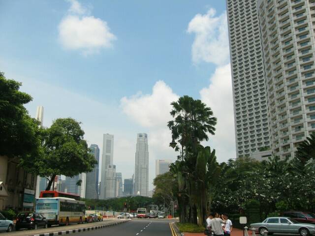 Blick auf Raffles City