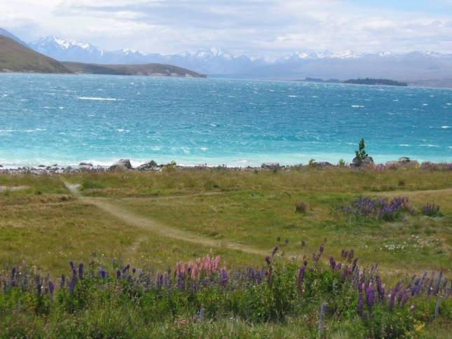 <i>Lake Tekapo im Landesinneren</i>