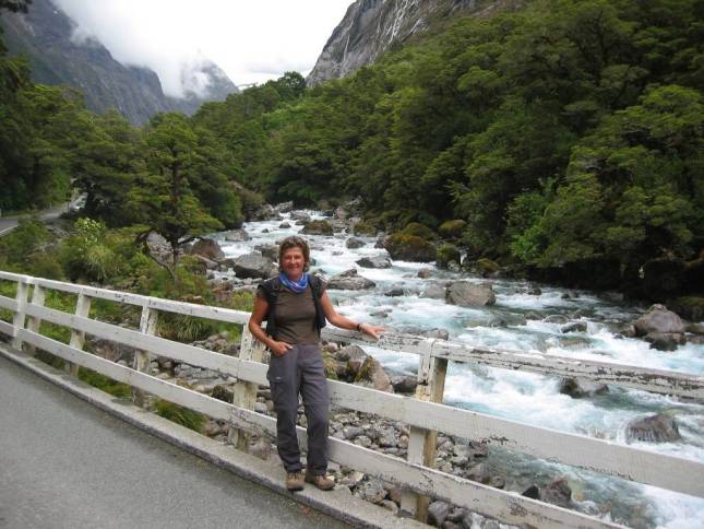 <i>Andrea am Hollyford River</i>