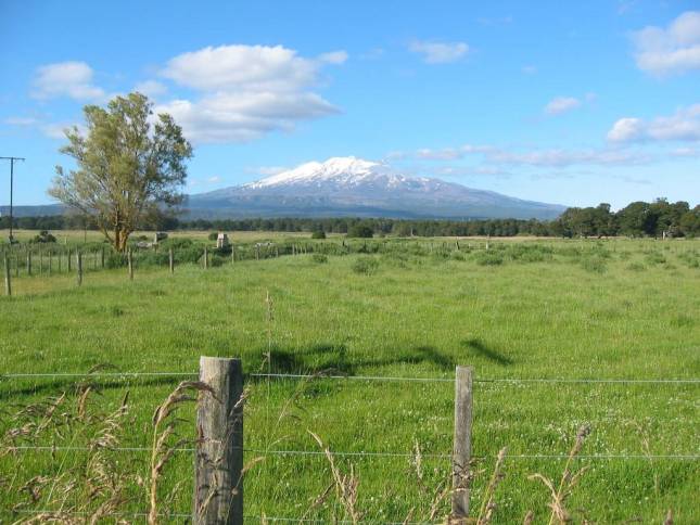 <i>Mount Ruapehu - ein aktiver Vulkan - 2795m hoch</i>